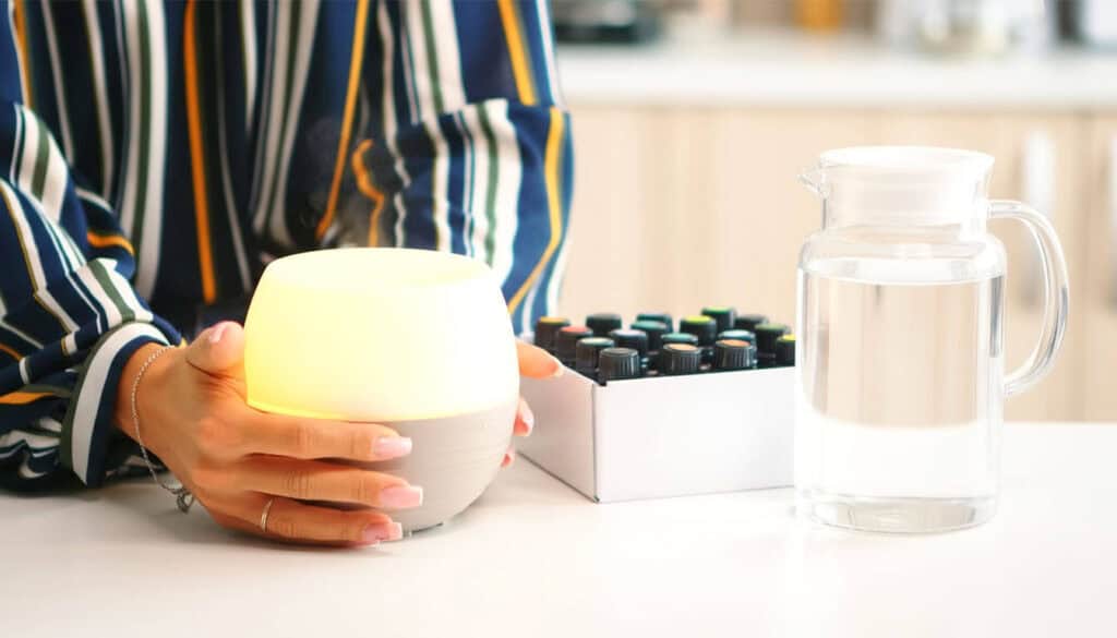 lady holding diffuser