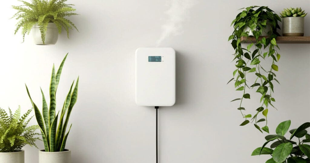 white hvac diffuser mounted on wall