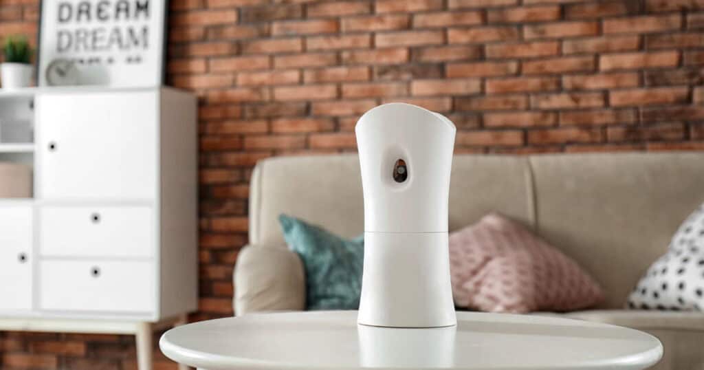 automatic air freshener spray in the living room