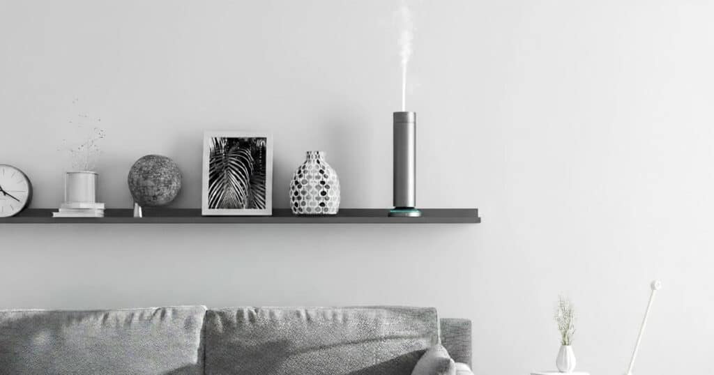 hotel scent diffuser in the shelf