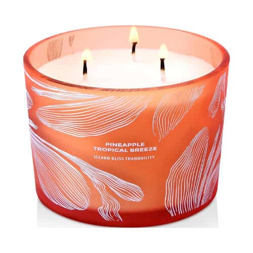 pineapple tropical breeze scented candle